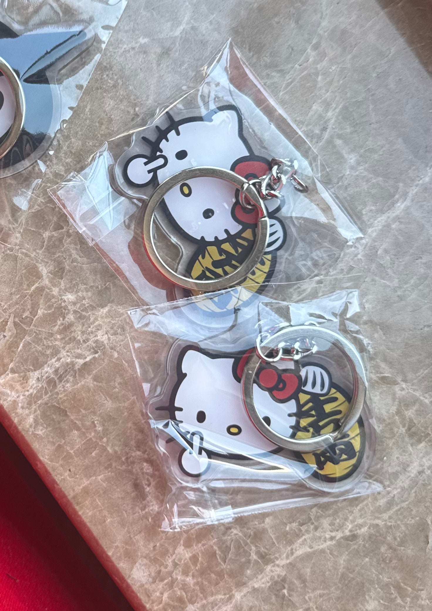 Hello Kitty Middle Finger Fortune Cat Keychain Acrylic Sanrio