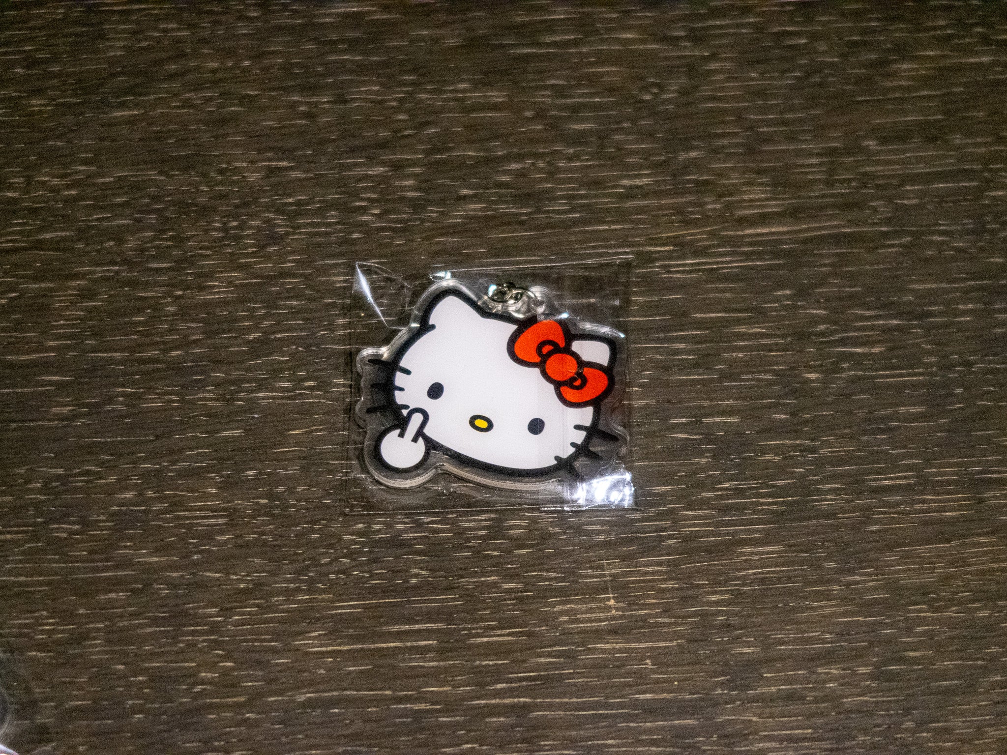 Hello Kitty Middle Finger Keychain Acrylic Sanrio