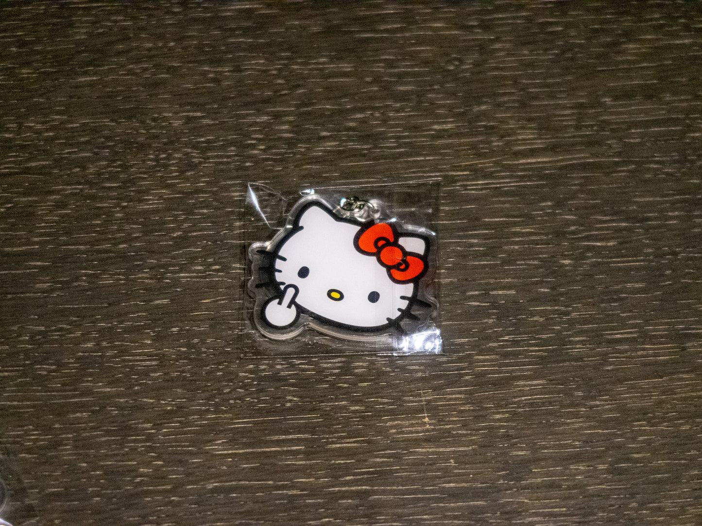 Hello Kitty Middle Finger Keychain Acrylic Sanrio