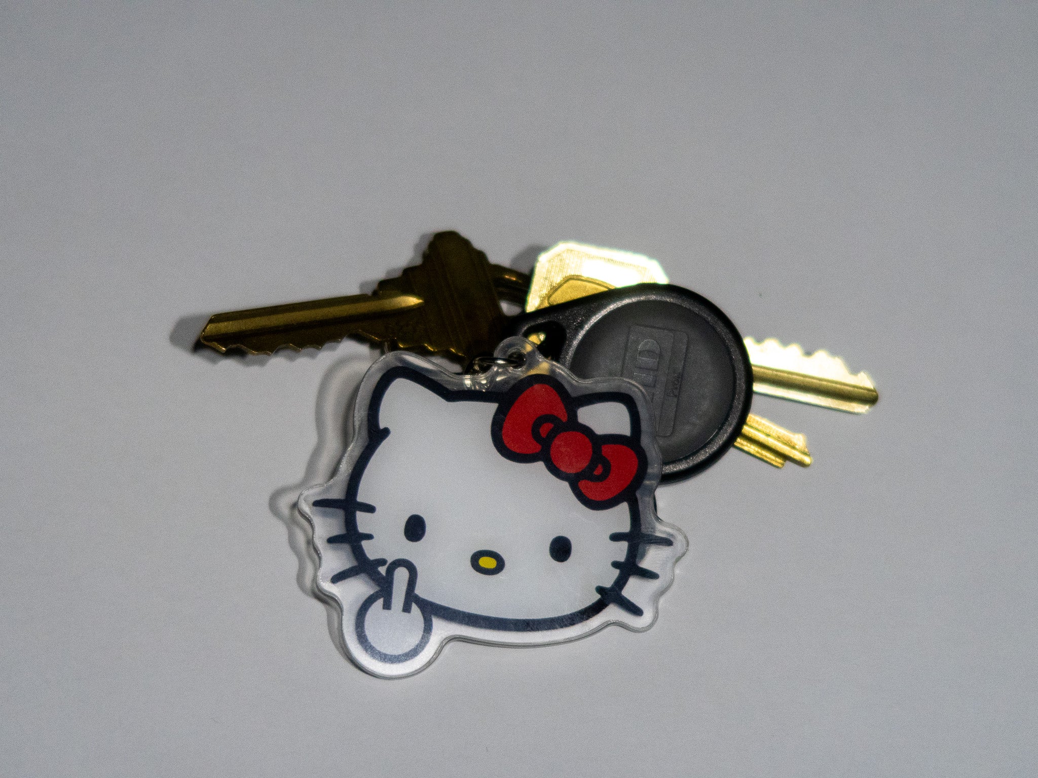 Hello Kitty Middle Finger Keychain Acrylic Sanrio