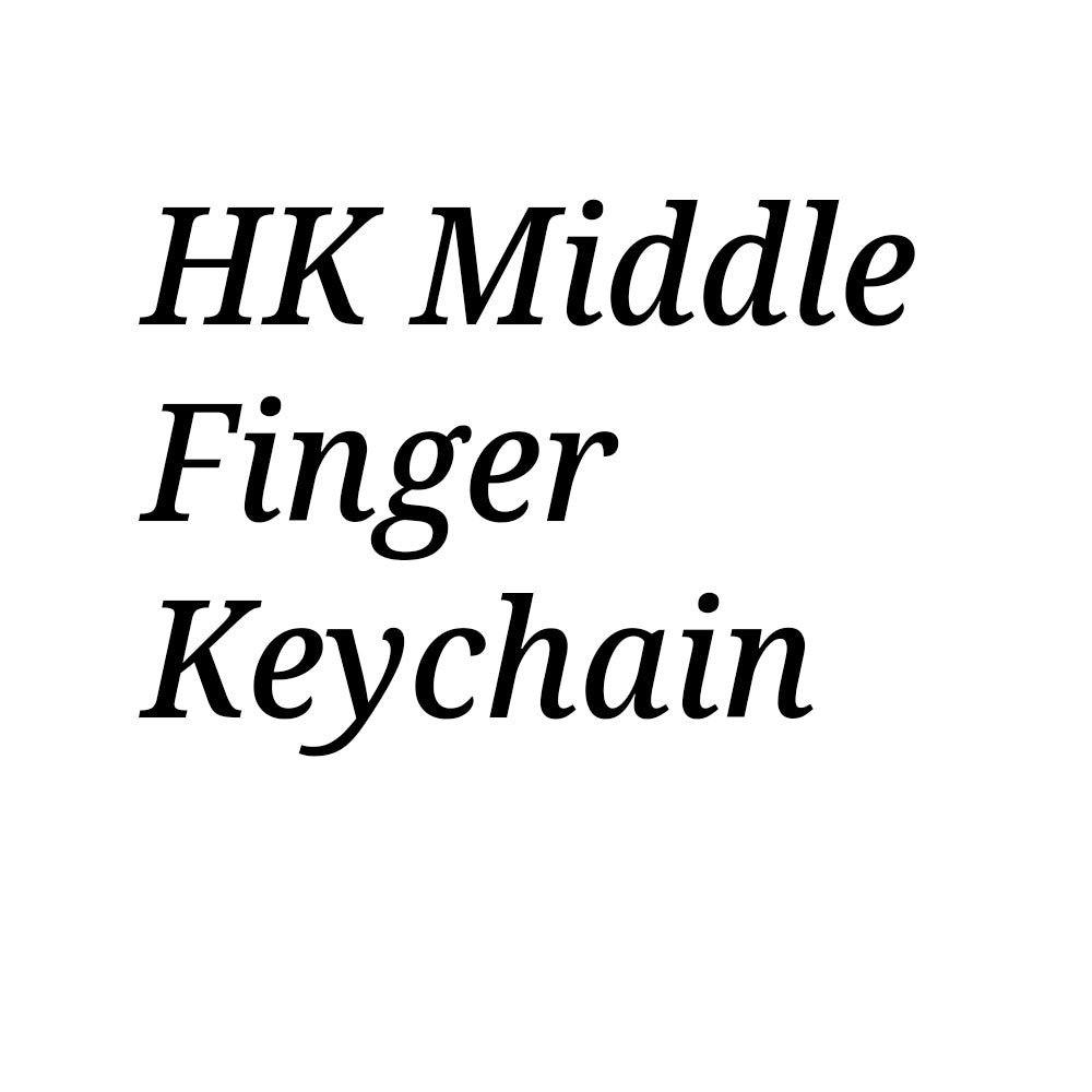 HK Middle Finger Keychain Acrylic